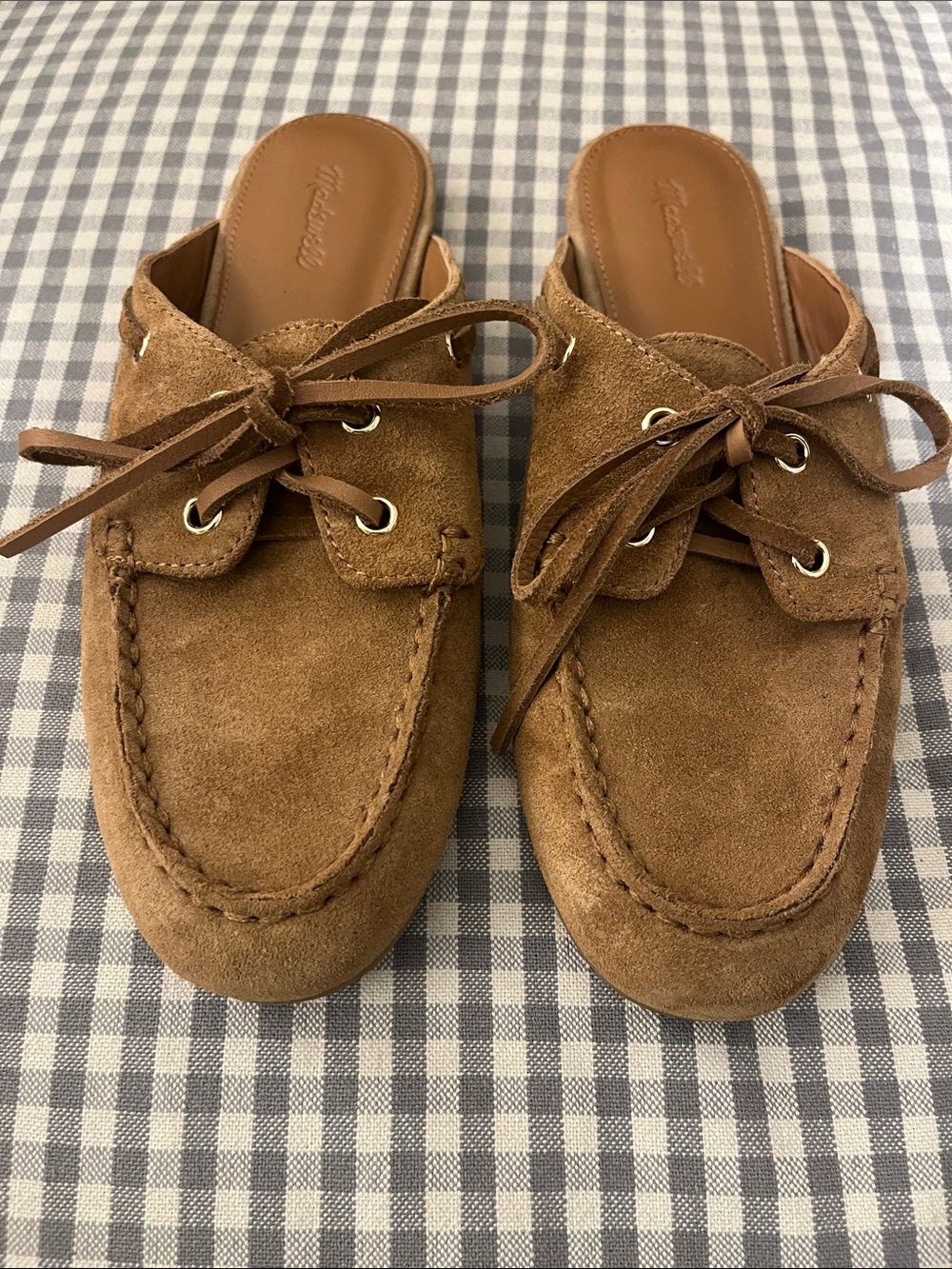 Madewell Women’s Suede Slip-On Loafers in Tan Brown